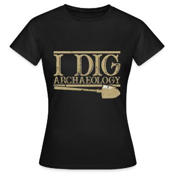 Archéologie - T-shirt Femme - noir - Devant - AI Model Female 172 dark (172cm)