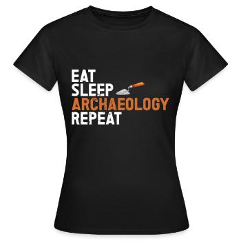 Archéologie - T-shirt Femme - noir - Devant - AI Model Female 172 dark (172cm)