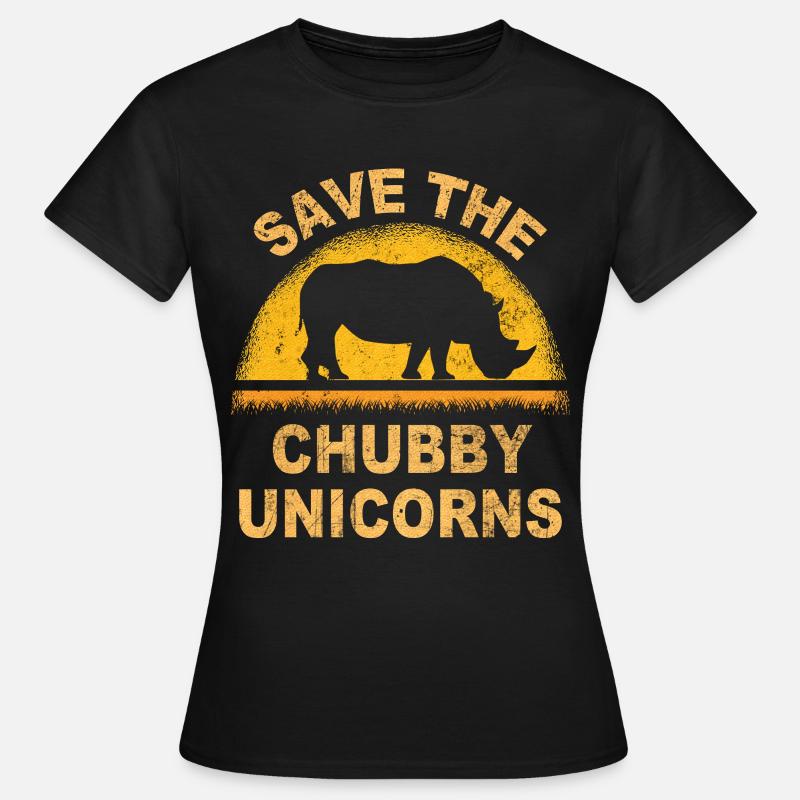 save the chubby uniicorns - Women's T-Shirt - black