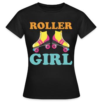 Roller Skating - Roller Girl - T-shirt Femme - noir - Devant - AI Model Female 172 dark (172cm)