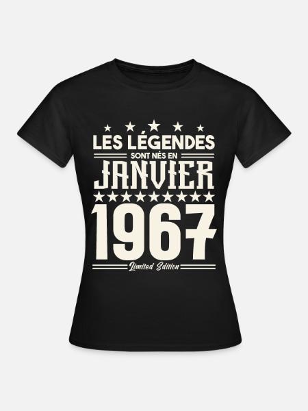 birthday gift January 1967. January 1967. - Women's T-Shirt - black