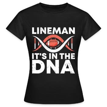 Lineman Football Player Offensive Defensive - Frauen T-Shirt - Schwarz - Vorne - AI Model Female 172 dark (172cm)