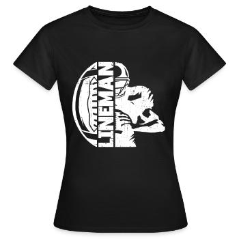 Lineman Football Player Offensive Defensive - Frauen T-Shirt - Schwarz - Vorne - AI Model Female 172 dark (172cm)