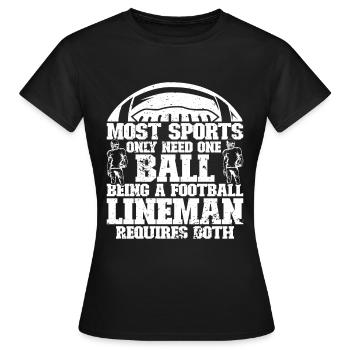 Lineman Football Player Offensive Defensive - Frauen T-Shirt - Schwarz - Vorne - AI Model Female 172 dark (172cm)