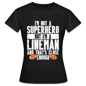 Lineman Football Player Offensive Defensive - Frauen T-Shirt - Schwarz - Vorne - AI Model Female 172 dark (172cm)