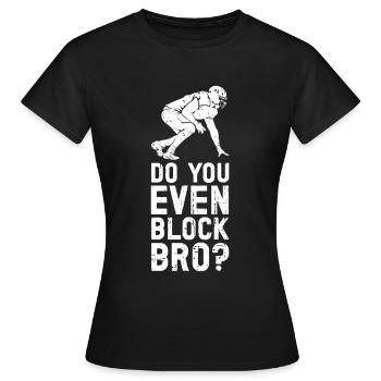 Lineman Football Player Offensive Defensive - Frauen T-Shirt - Schwarz - Vorne - AI Model Female 172 dark (172cm)