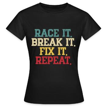 Faire du karting - T-shirt Femme - noir - Devant - AI Model Female 172 dark (172cm)