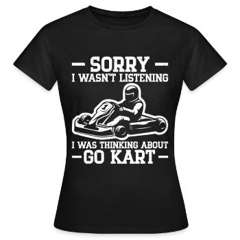 Faire du karting - T-shirt Femme - noir - Devant - AI Model Female 172 dark (172cm)