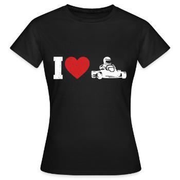 Faire du karting - T-shirt Femme - noir - Devant - AI Model Female 172 dark (172cm)