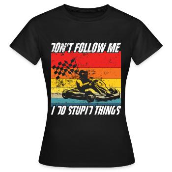 Faire du karting - T-shirt Femme - noir - Devant - AI Model Female 172 dark (172cm)