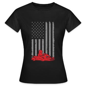 Faire du karting - T-shirt Femme - noir - Devant - AI Model Female 172 dark (172cm)