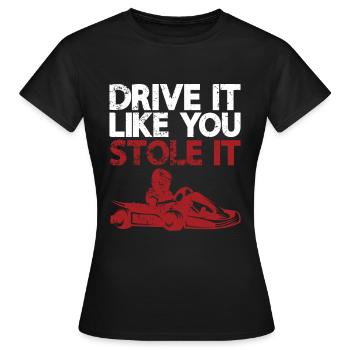 Faire du karting - T-shirt Femme - noir - Devant - AI Model Female 172 dark (172cm)