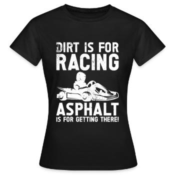 Faire du karting - T-shirt Femme - noir - Devant - AI Model Female 172 dark (172cm)