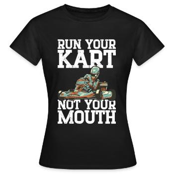 Faire du karting - T-shirt Femme - noir - Devant - AI Model Female 172 dark (172cm)