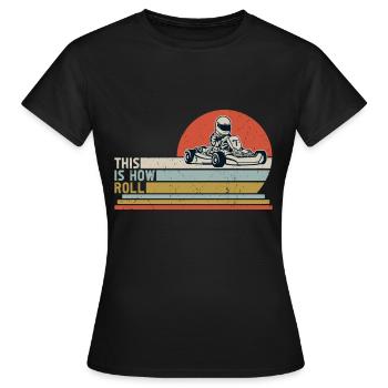 Faire du karting - T-shirt Femme - noir - Devant - AI Model Female 172 dark (172cm)