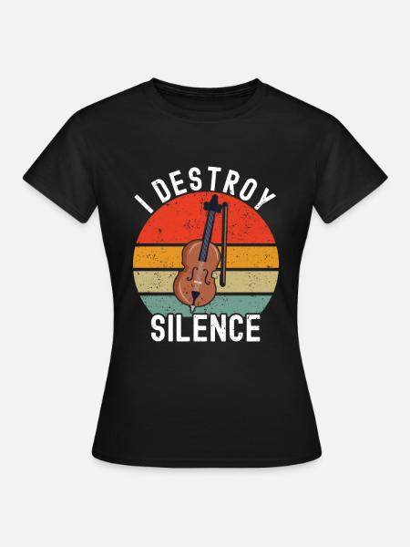 Cello -Musikinstrument - Frauen T-Shirt - Schwarz
