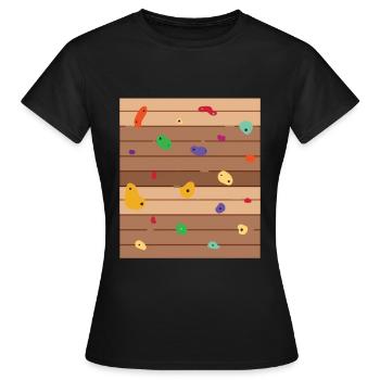 Wall Climbing Bouldering Rock Face - Women's T-Shirt - black - Front - AI Model Female 172 dark (172cm)