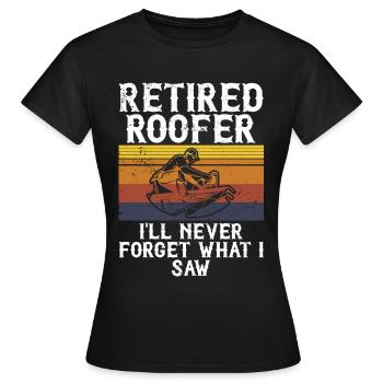 Dachdecker -Dachhäuser Reparaturen - Frauen T-Shirt - Schwarz - Vorne - AI Model Female 172 dark (172cm)