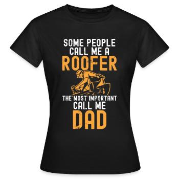 Dachdecker -Dachhäuser Reparaturen - Frauen T-Shirt - Schwarz - Vorne - AI Model Female 172 dark (172cm)