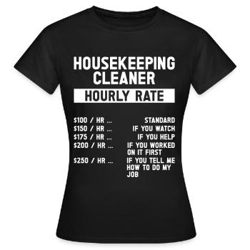 Ménage - T-shirt Femme - noir - Devant - AI Model Female 172 dark (172cm)