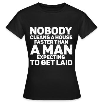 Haushalt - Frauen T-Shirt - Schwarz - Vorne - AI Model Female 172 dark (172cm)