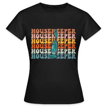 Haushalt - Frauen T-Shirt - Schwarz - Vorne - AI Model Female 172 dark (172cm)
