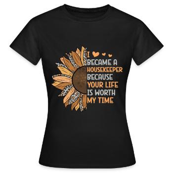 Ménage - T-shirt Femme - noir - Devant - AI Model Female 172 dark (172cm)