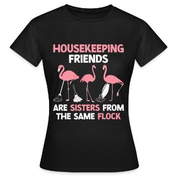 Haushalt - Frauen T-Shirt - Schwarz - Vorne - AI Model Female 172 dark (172cm)