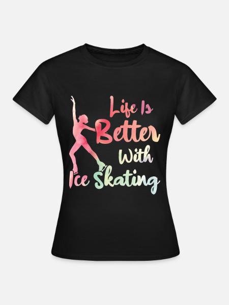 Eislaufen - Frauen T-Shirt - Schwarz