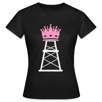 Champ pétrolifère - T-shirt Femme - noir - Devant - AI Model Female 172 dark (172cm)