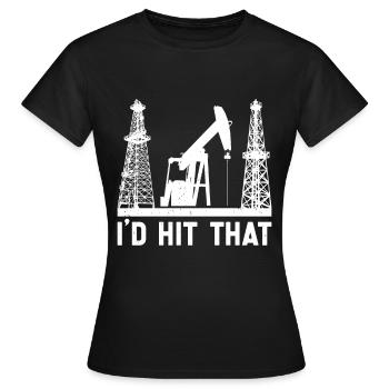 Champ pétrolifère - T-shirt Femme - noir - Devant - AI Model Female 172 dark (172cm)