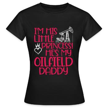 Champ pétrolifère - T-shirt Femme - noir - Devant - AI Model Female 172 dark (172cm)