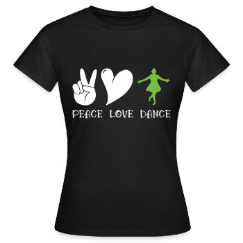 Danse irlandaise - T-shirt Femme - noir - Devant - AI Model Female 172 dark (172cm)
