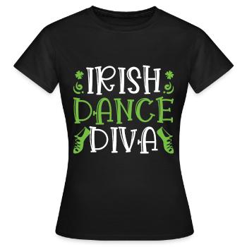 Danse irlandaise - T-shirt Femme - noir - Devant - AI Model Female 172 dark (172cm)