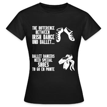 Danse irlandaise - T-shirt Femme - noir - Devant - AI Model Female 172 dark (172cm)