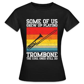 Trombone - T-shirt Femme - noir - Devant - AI Model Female 172 dark (172cm)