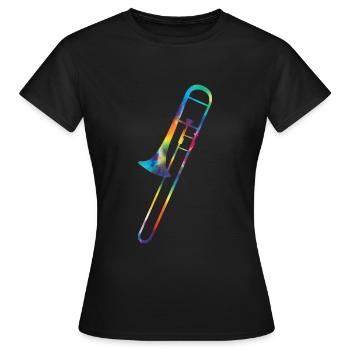 Trombone - T-shirt Femme - noir - Devant - AI Model Female 172 dark (172cm)