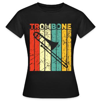 Trombone - T-shirt Femme - noir - Devant - AI Model Female 172 dark (172cm)