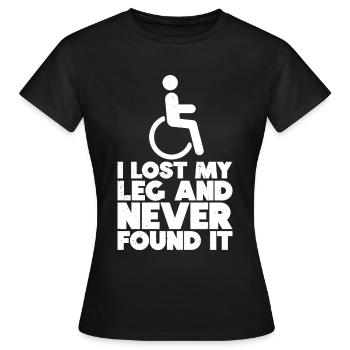 Fauteuil roulant - T-shirt Femme - noir - Devant - AI Model Female 172 dark (172cm)