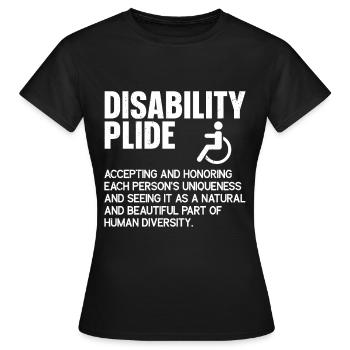 Fauteuil roulant - T-shirt Femme - noir - Devant - AI Model Female 172 dark (172cm)