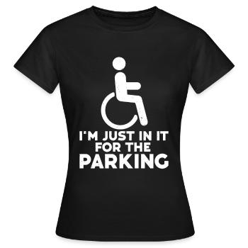 Fauteuil roulant - T-shirt Femme - noir - Devant - AI Model Female 172 dark (172cm)