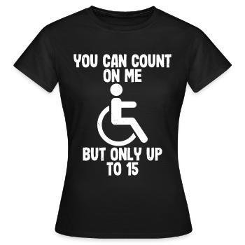Fauteuil roulant - T-shirt Femme - noir - Devant - AI Model Female 172 dark (172cm)