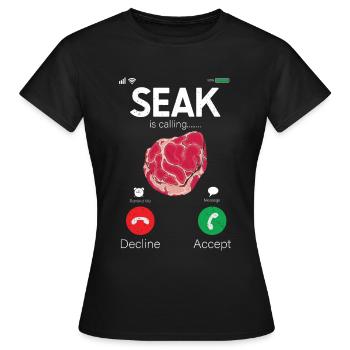 Steak - Women's T-Shirt - black - Front - AI Model Female 172 dark (172cm)