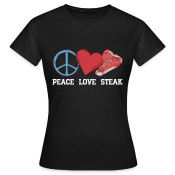 Steak - Women's T-Shirt - black - Front - AI Model Female 172 dark (172cm)