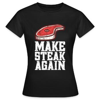 Steak - Women's T-Shirt - black - Front - AI Model Female 172 dark (172cm)