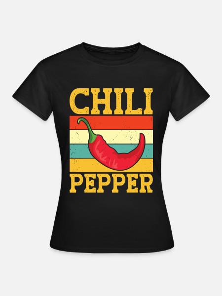 Chili-Pfeffer - Frauen T-Shirt - Schwarz