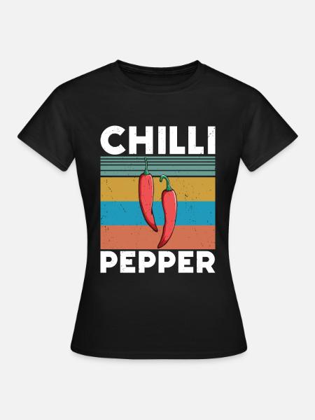 Chili-Pfeffer - Frauen T-Shirt - Schwarz