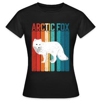 Amoureux du renard arctique - T-shirt Femme - noir - Devant - AI Model Female 172 dark (172cm)