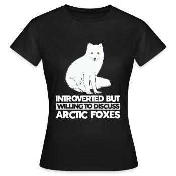 Amoureux du renard arctique - T-shirt Femme - noir - Devant - AI Model Female 172 dark (172cm)