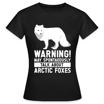 Amoureux du renard arctique - T-shirt Femme - noir - Devant - AI Model Female 172 dark (172cm)